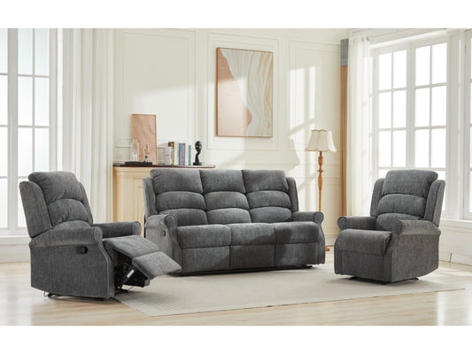 Regency 3+1+1 Manual Recliner Sofa Suite - Anthracite