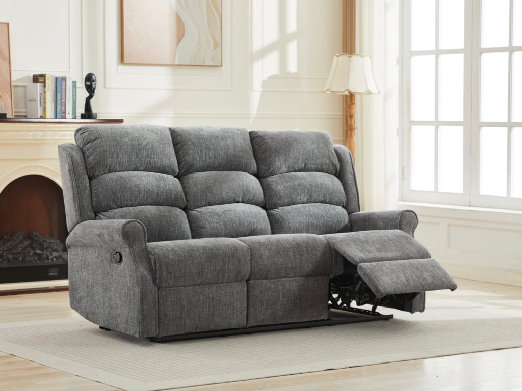 Regency Manual Recliner 3 Seater Sofa - Anthracite