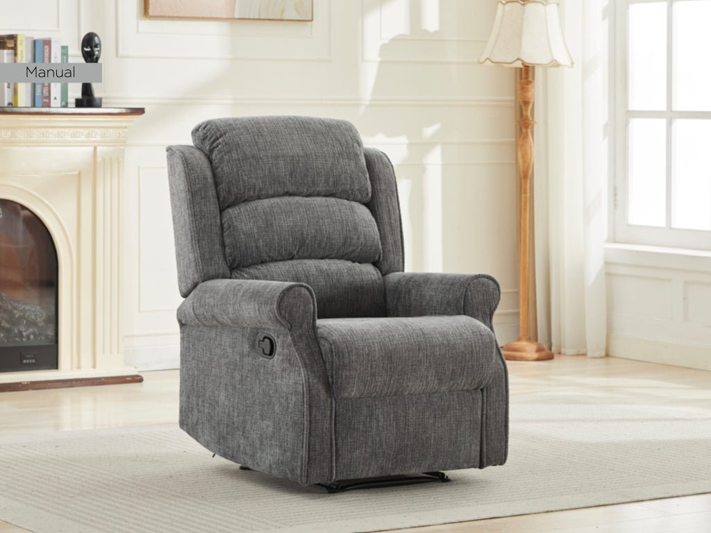 Regency Manual Recliner Armchair - Anthracite