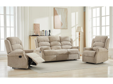 Regency 3+1+1 Manual Recliner Sofa Suite - Rabbit