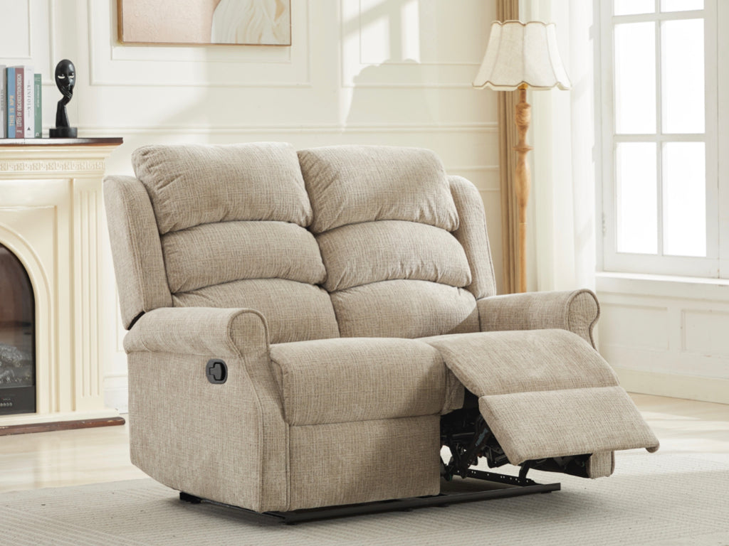 Regency Manual Recliner 2 Seater Sofa - Rabbit