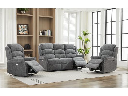 Regency 3+1+1 Electric Sofa Suite- Anthracite