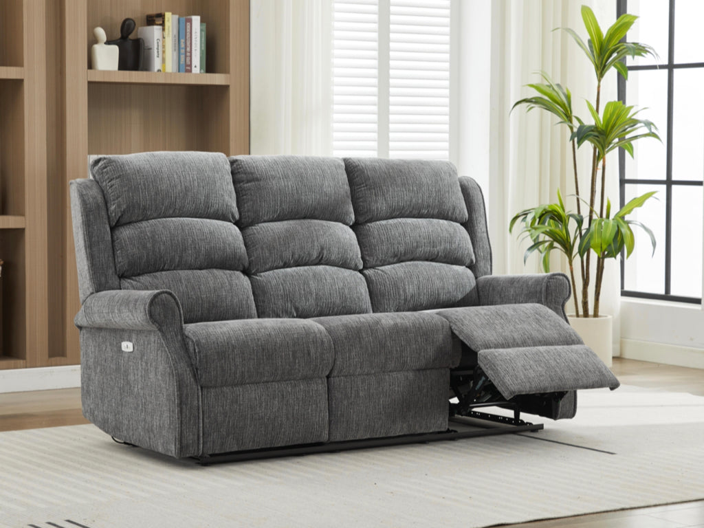 Regency 3+1+1 Electric Sofa Suite- Anthracite