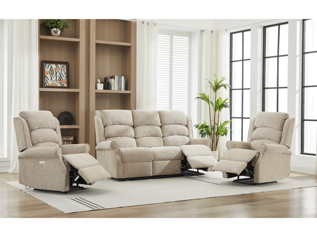 Regency 3+1+1 Electric Sofa Suite- Rabbit