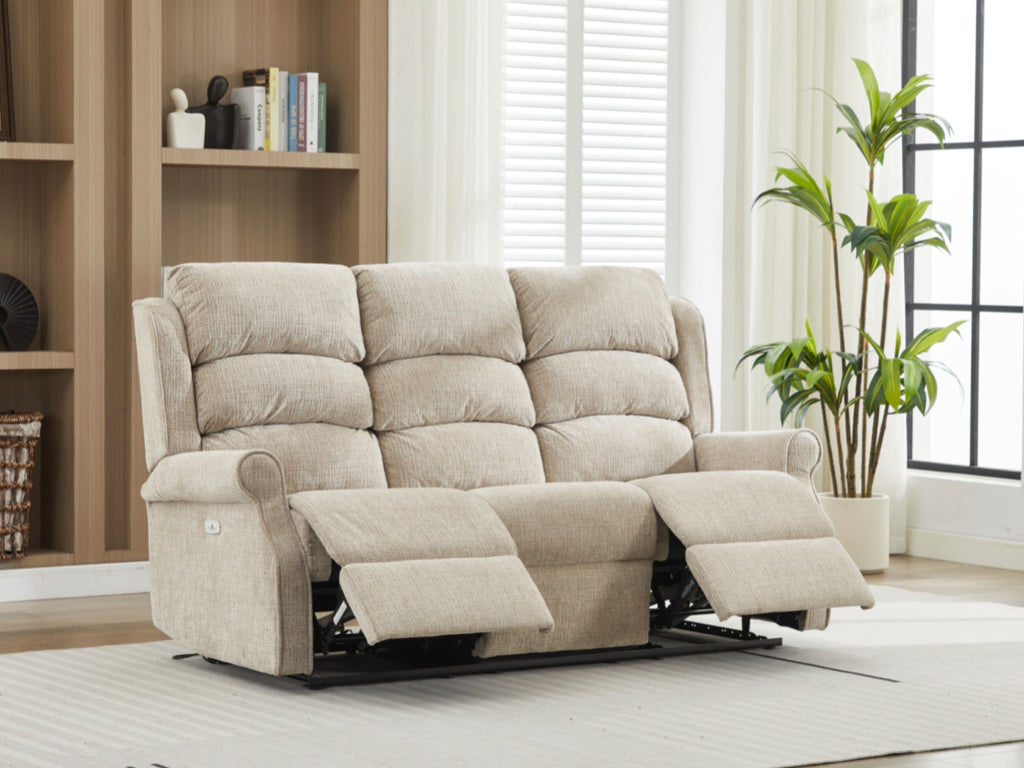 Regency 3+1+1 Electric Sofa Suite- Rabbit