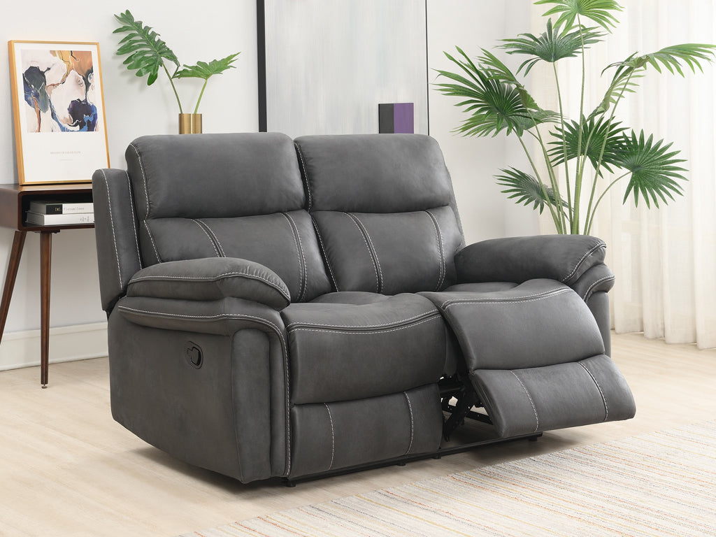 Richmond 2 Seater Recliner -Charcoal Grey Fabric