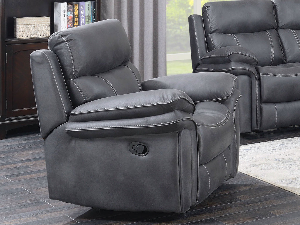 Richmond Recliner Chair- Charcoal Grey Fabric