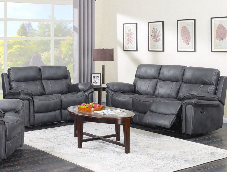 Richmond  3+2 Seater Reclining Sofa - Charcoal Grey Fabric