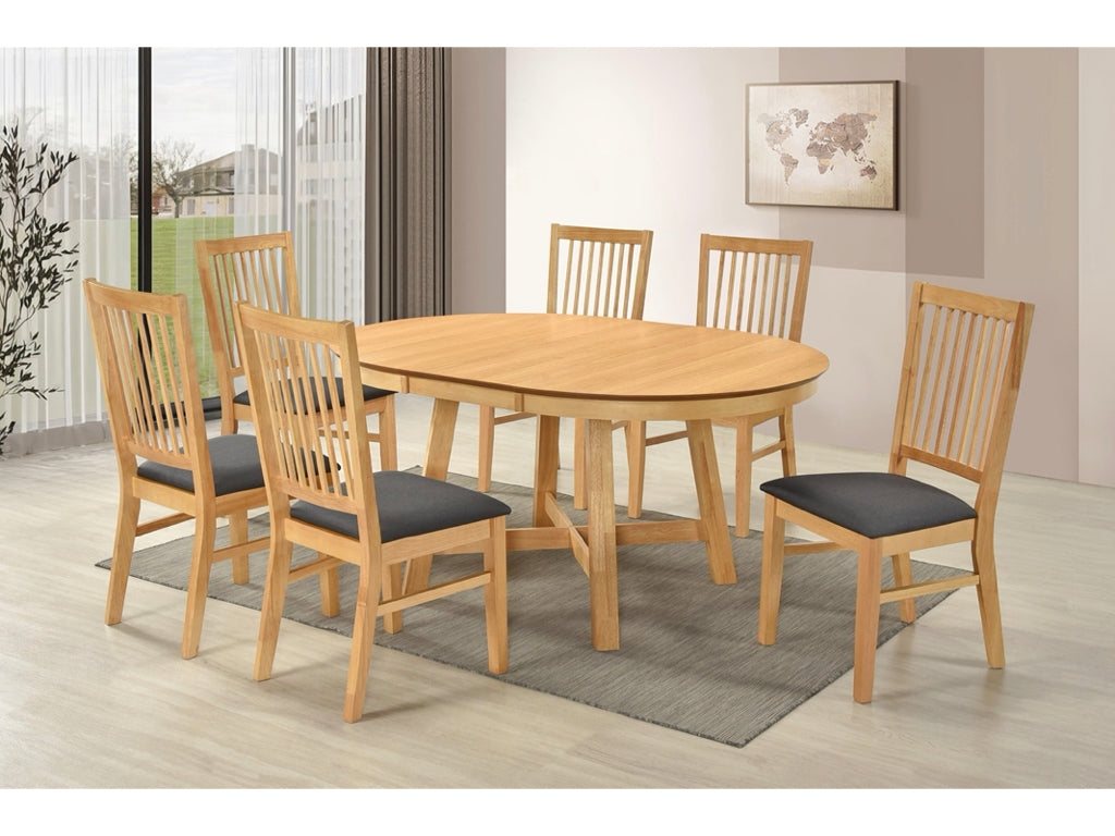 Roseville Dining Set Including 4 Chairs - Light Oak 