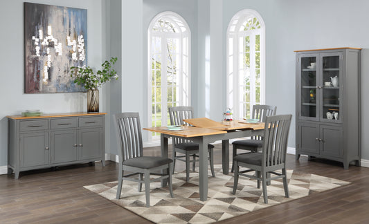 Rossmore Painted 120cm Butterfly Extension Dining Set with 4 Chairs