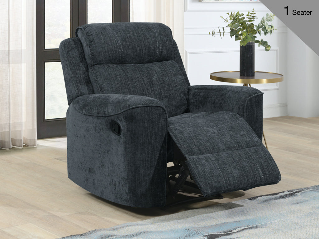 Sandhurst Recliner Armchair - Dark Grey