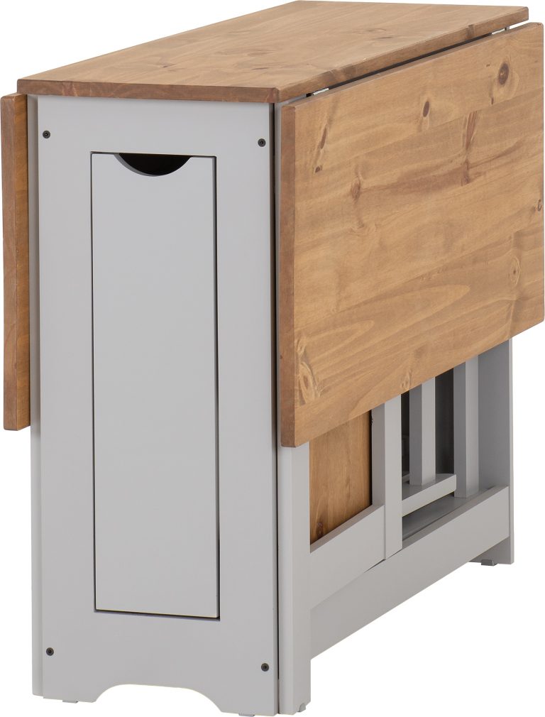 Santos Butterfly Dining Set - Slate Grey/Distressed Waxed Pine