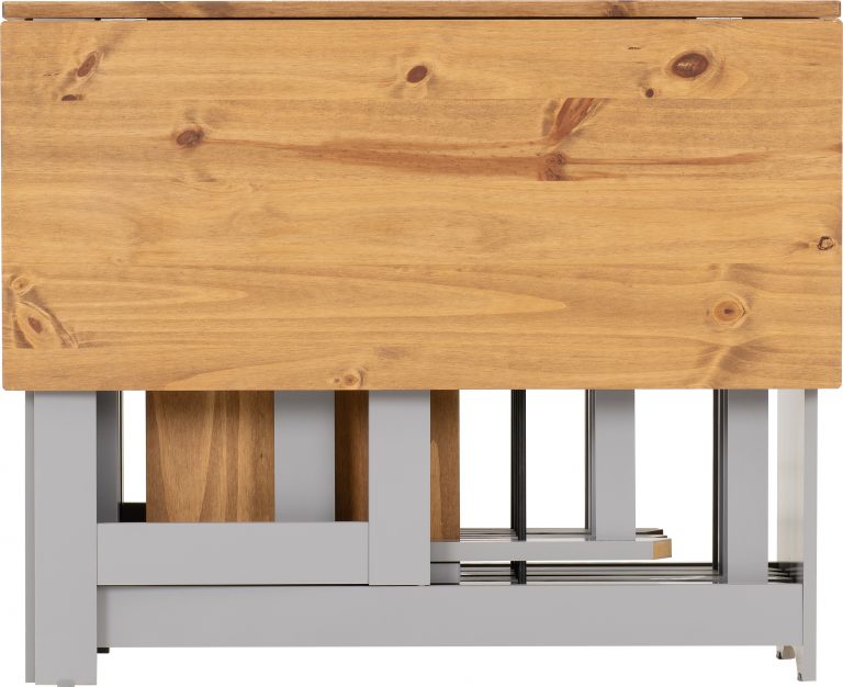 Santos Butterfly Dining Set - Slate Grey/Distressed Waxed Pine