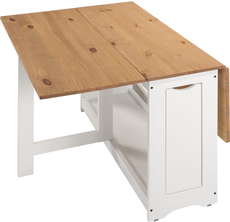 Santos Butterfly Dining Set - White/Distressed Waxed Pine