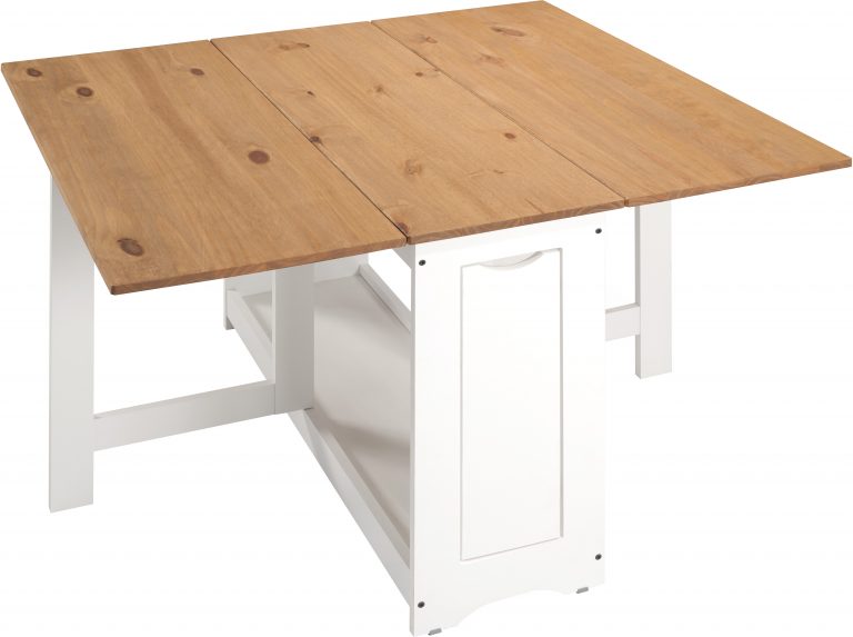 Santos Butterfly Dining Set - White/Distressed Waxed Pine