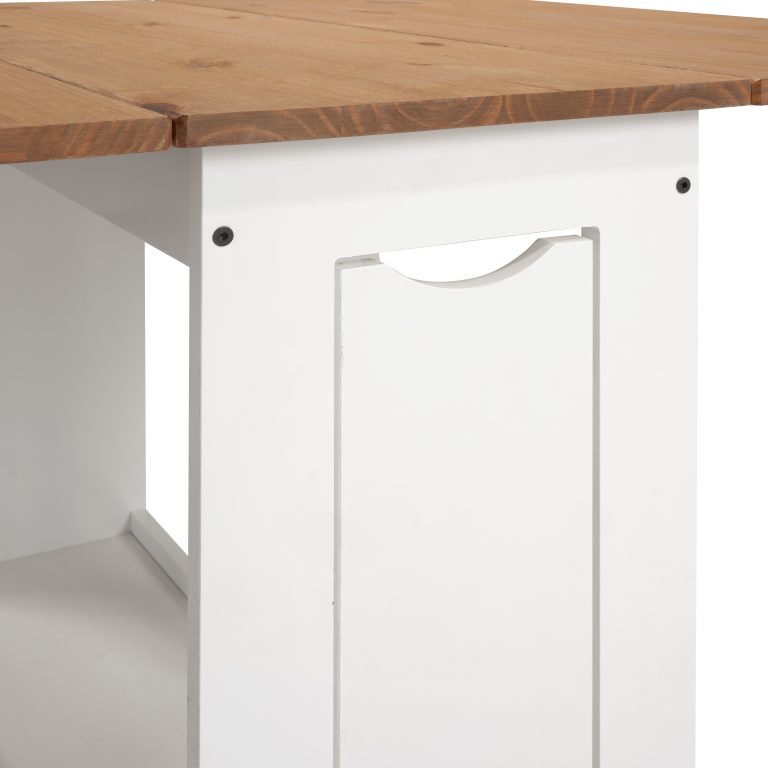 Santos Butterfly Dining Set - White/Distressed Waxed Pine