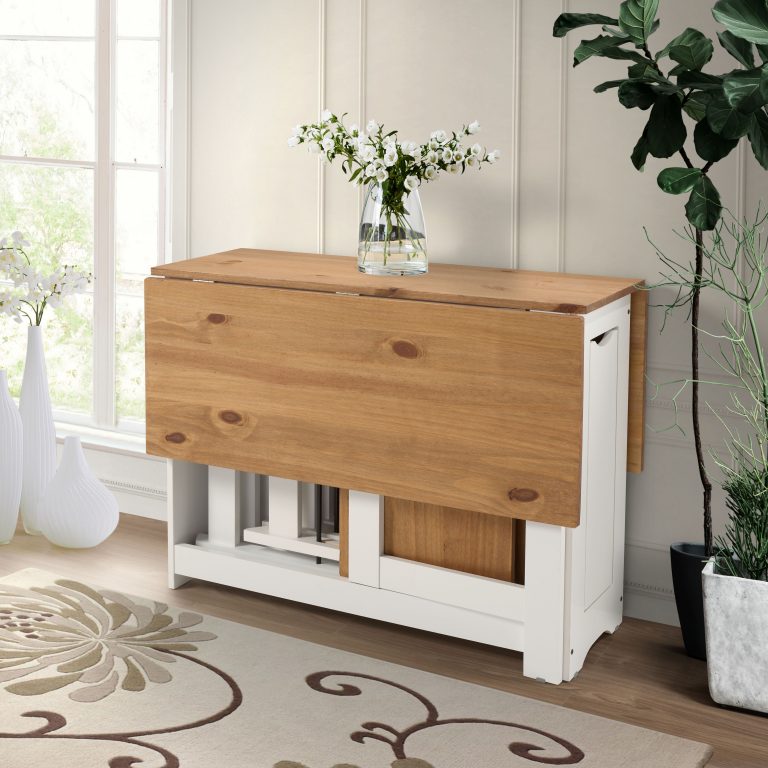 Santos Butterfly Dining Set - White/Distressed Waxed Pine