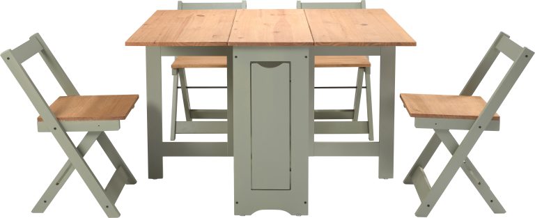 Santos Butterfly Dining Set - Green/Distressed Waxed Pine