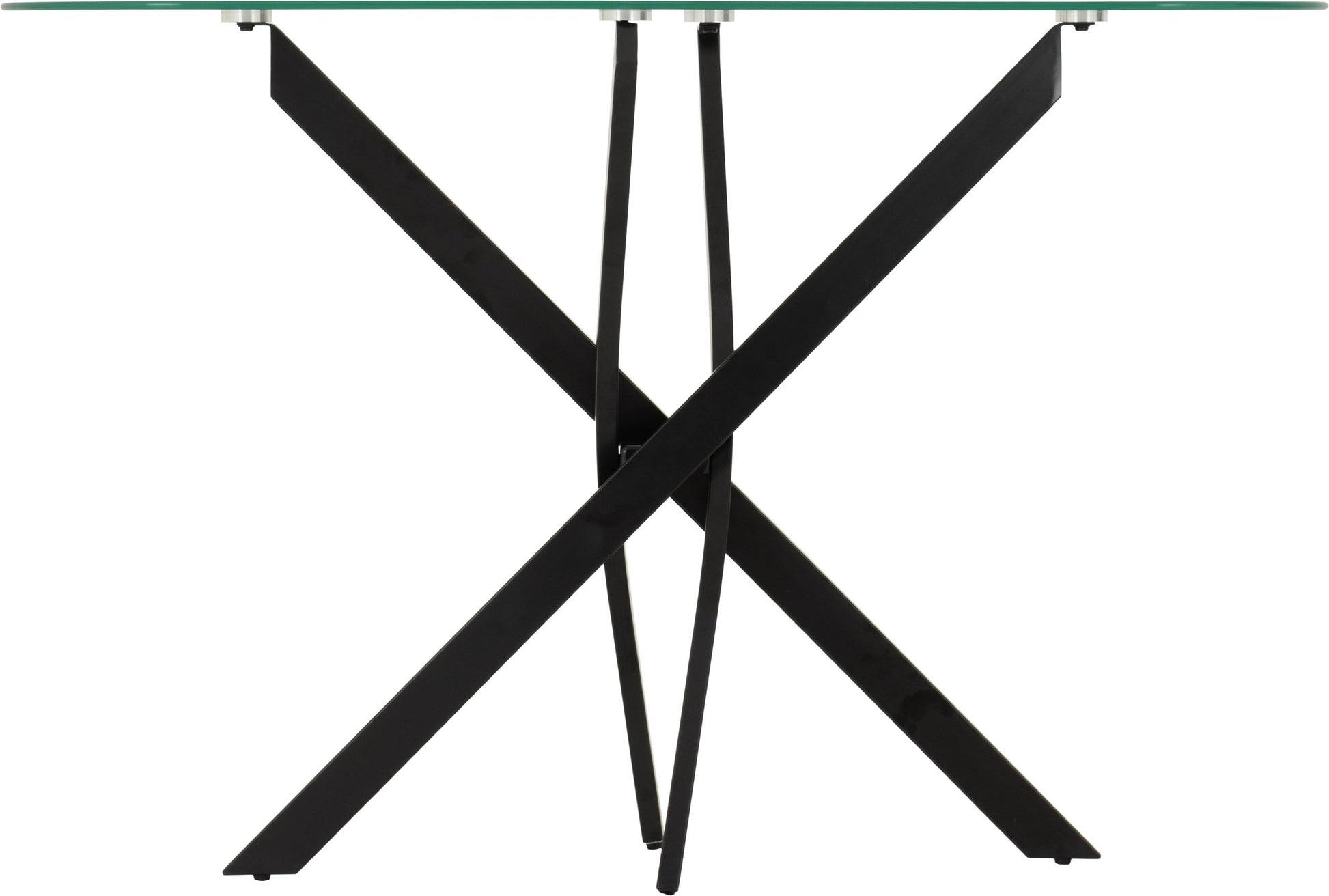 Sheldon Console Table - Clear Glass/Black