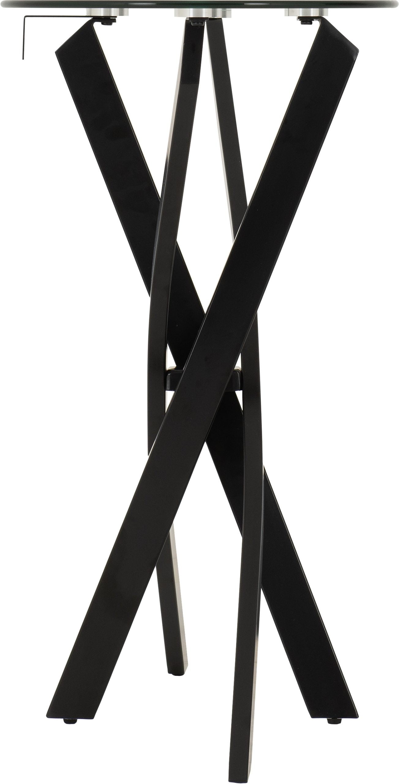Sheldon Console Table - Clear Glass/Black
