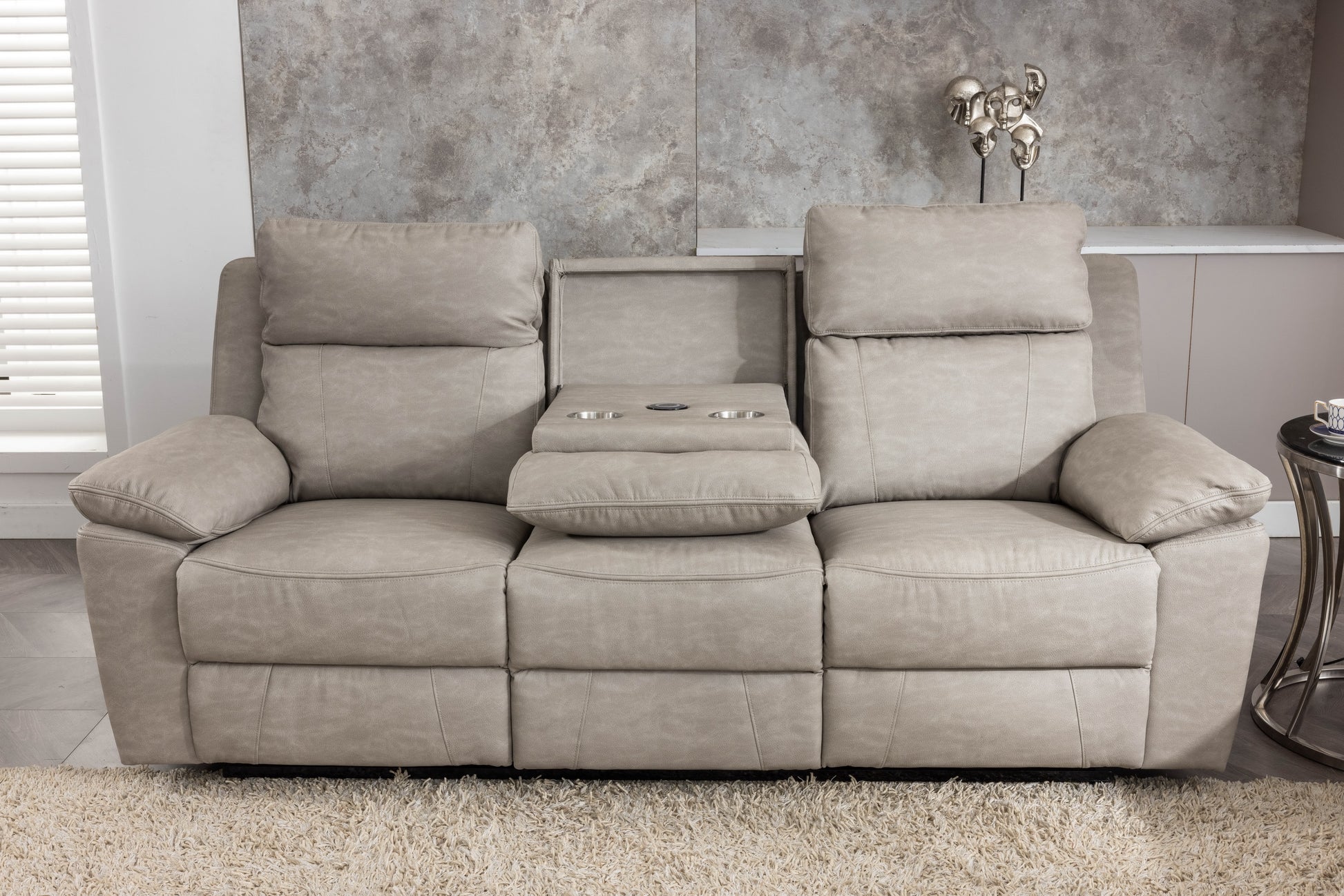 Huntington 3 Seater Electric Sofa - Silver Grey
