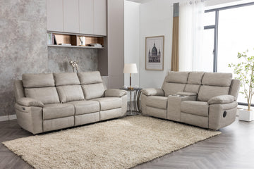 Huntington 3+2 Electric Sofa Suite - Silver Grey