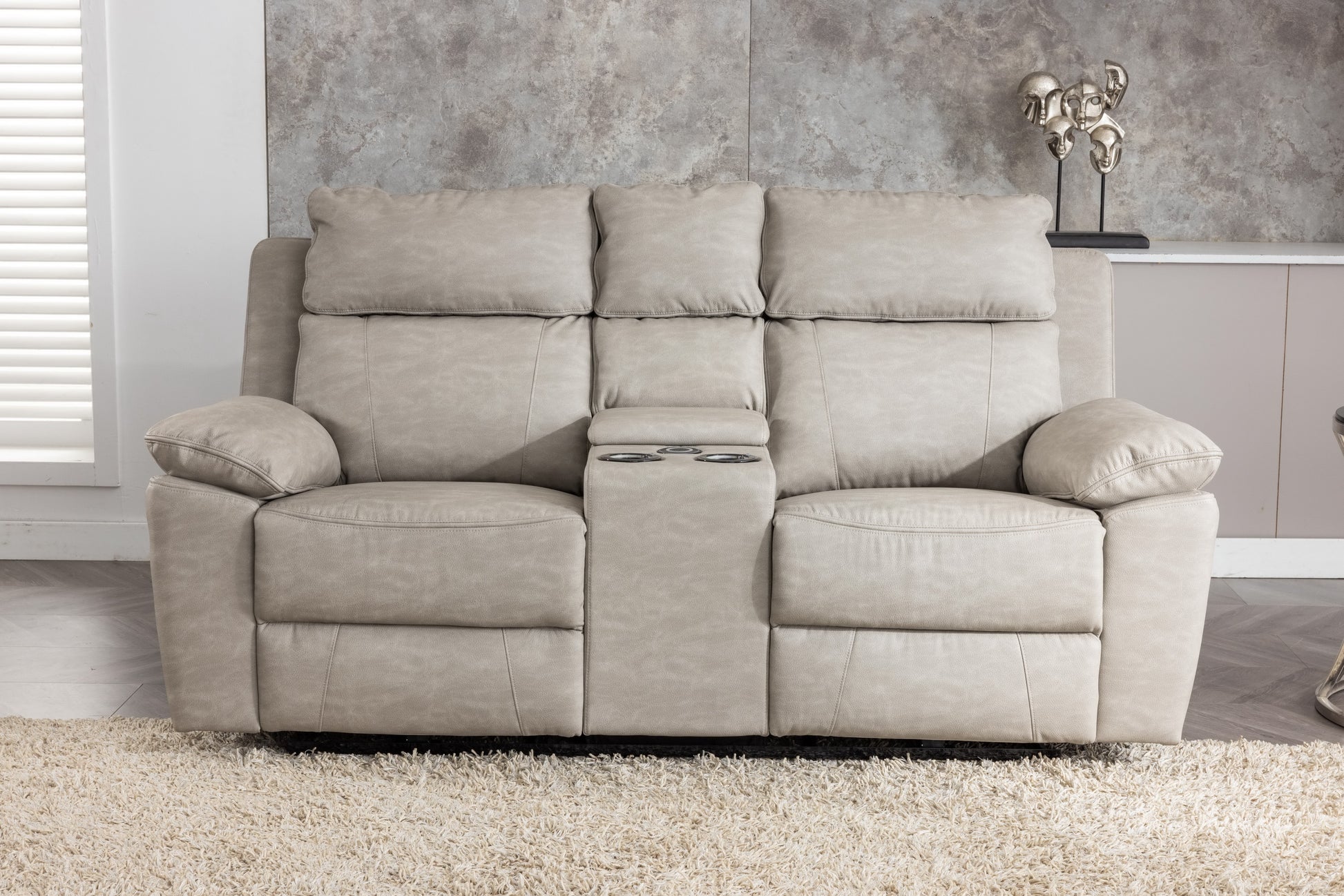 Huntington 2 Seater Electric Sofa - Silver Grey