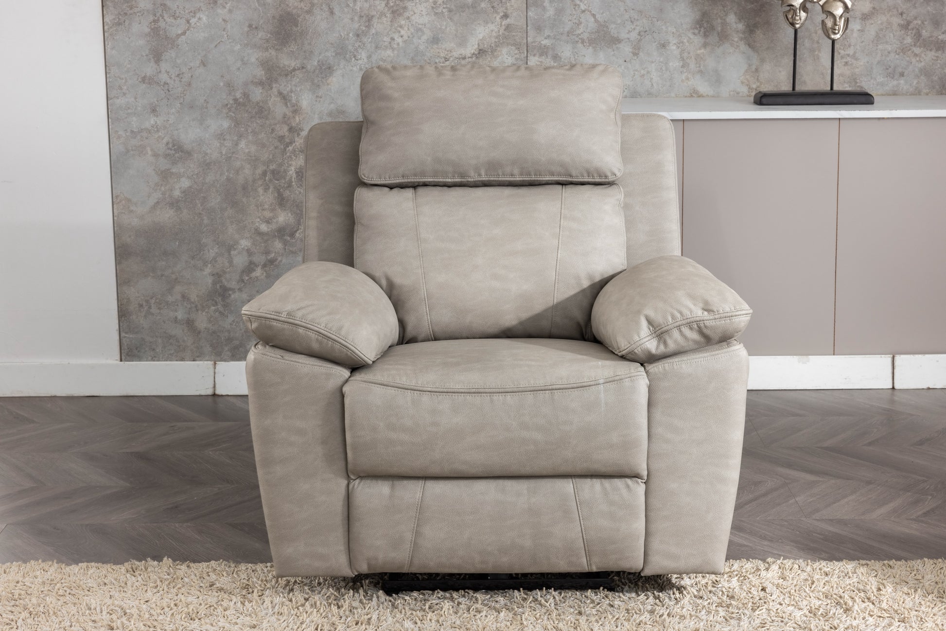 Huntington 3+1+1 Electric Sofa Suite - Silver Grey