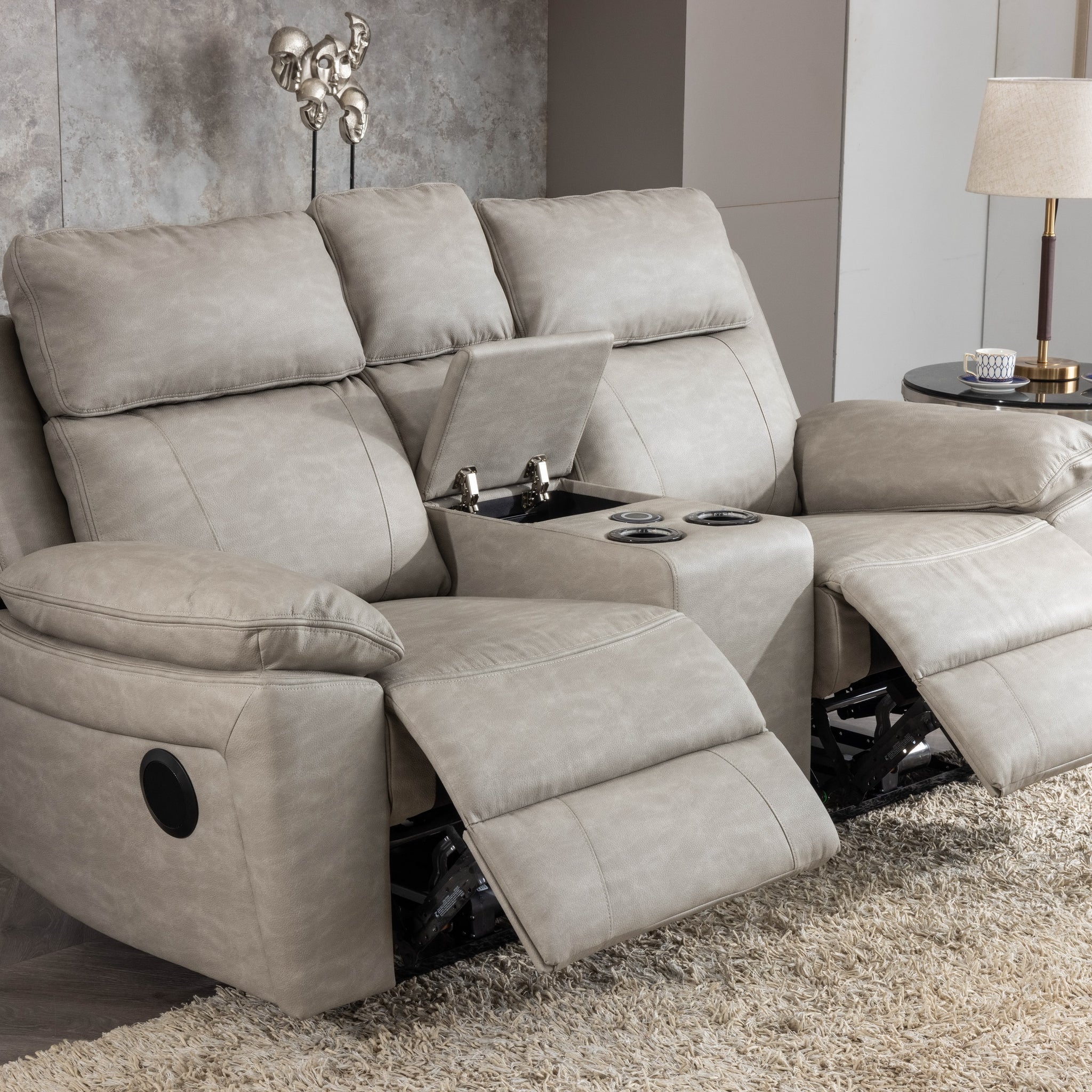 Huntington 2 Seater Electric Sofa - Silver Grey