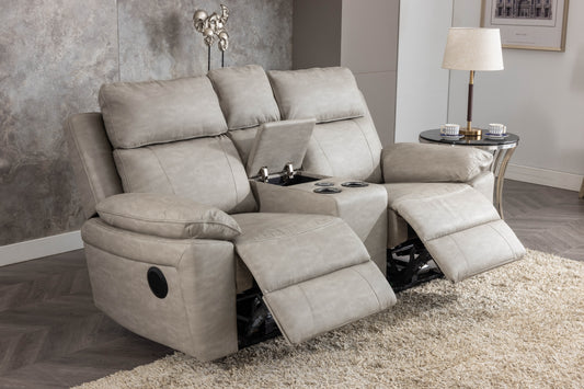 Huntington 2 Seater Electric Sofa - Silver Grey