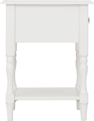 Stratford 1 Drawer Side Table - White