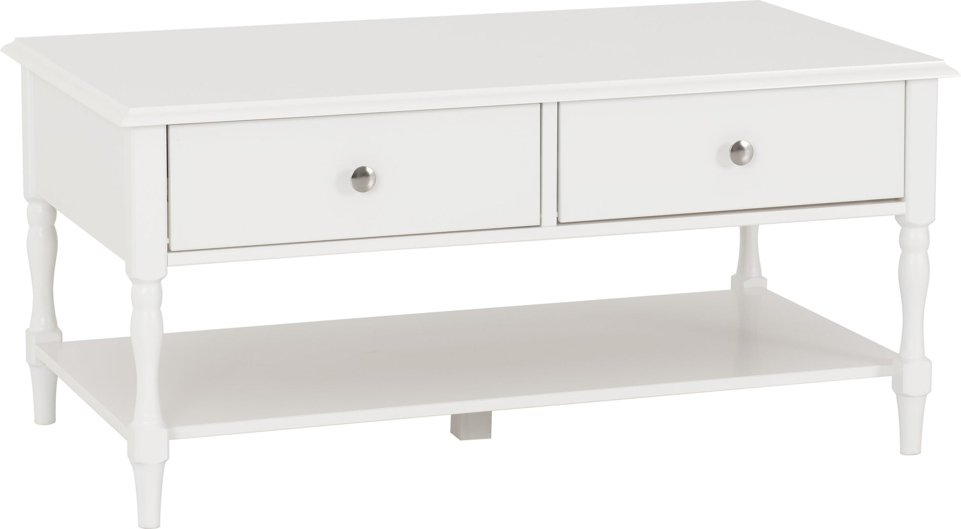 Stratford 2 Drawer Coffee Table - White