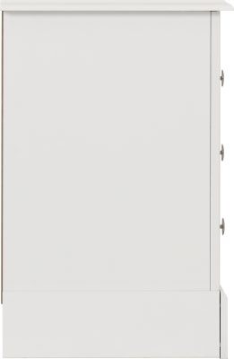 Stratford 3 Drawer Bedside - White