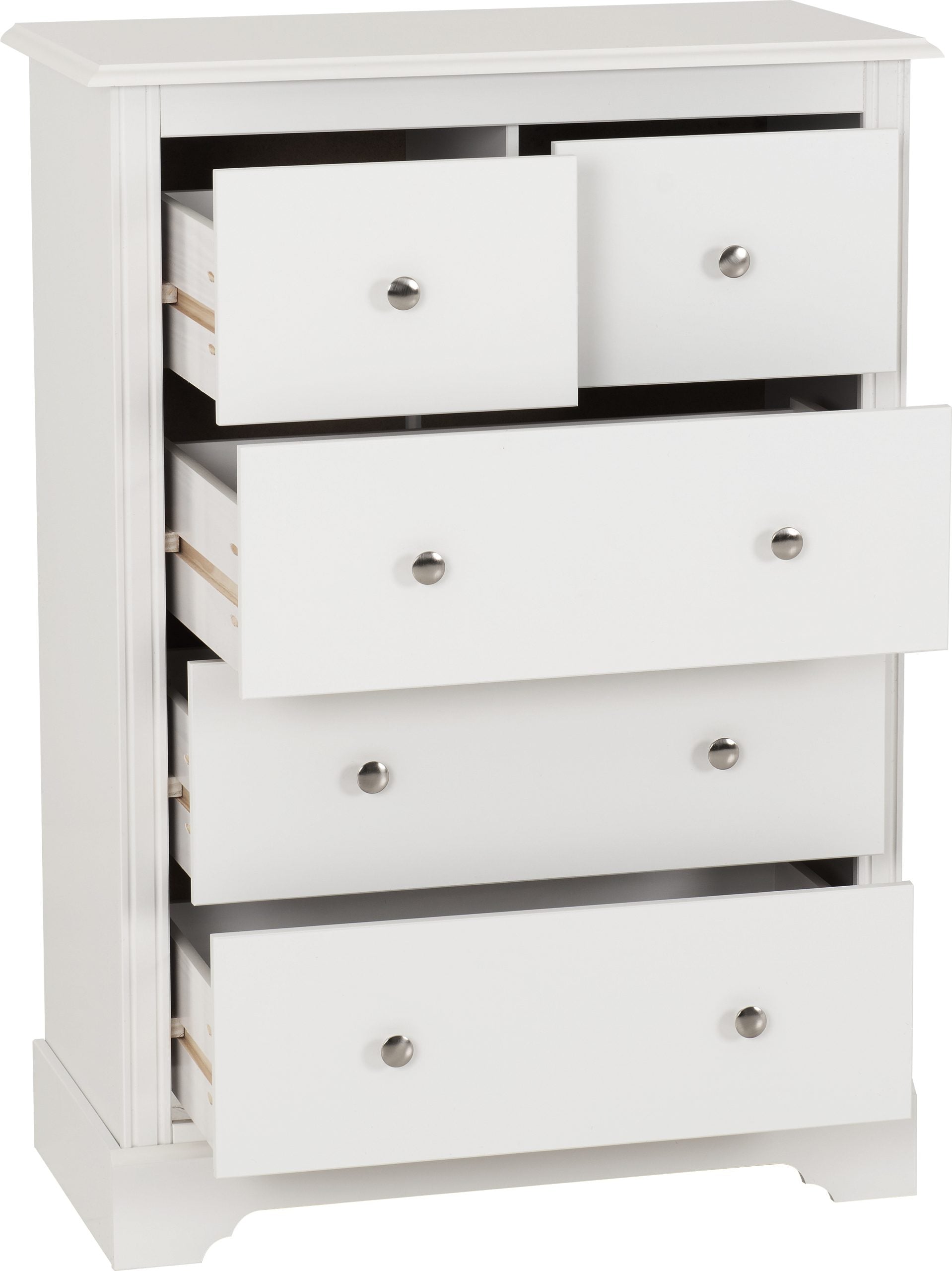 Stratford 3+2 Drawer Chest - White