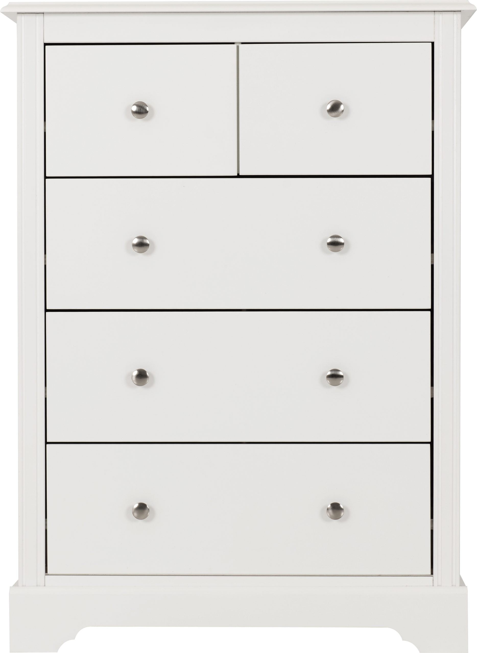 Stratford 3+2 Drawer Chest - White
