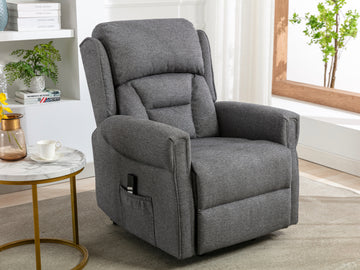 Sandringham Dual Motor Lift & Tilt Electric Recliner -Grey Fabric