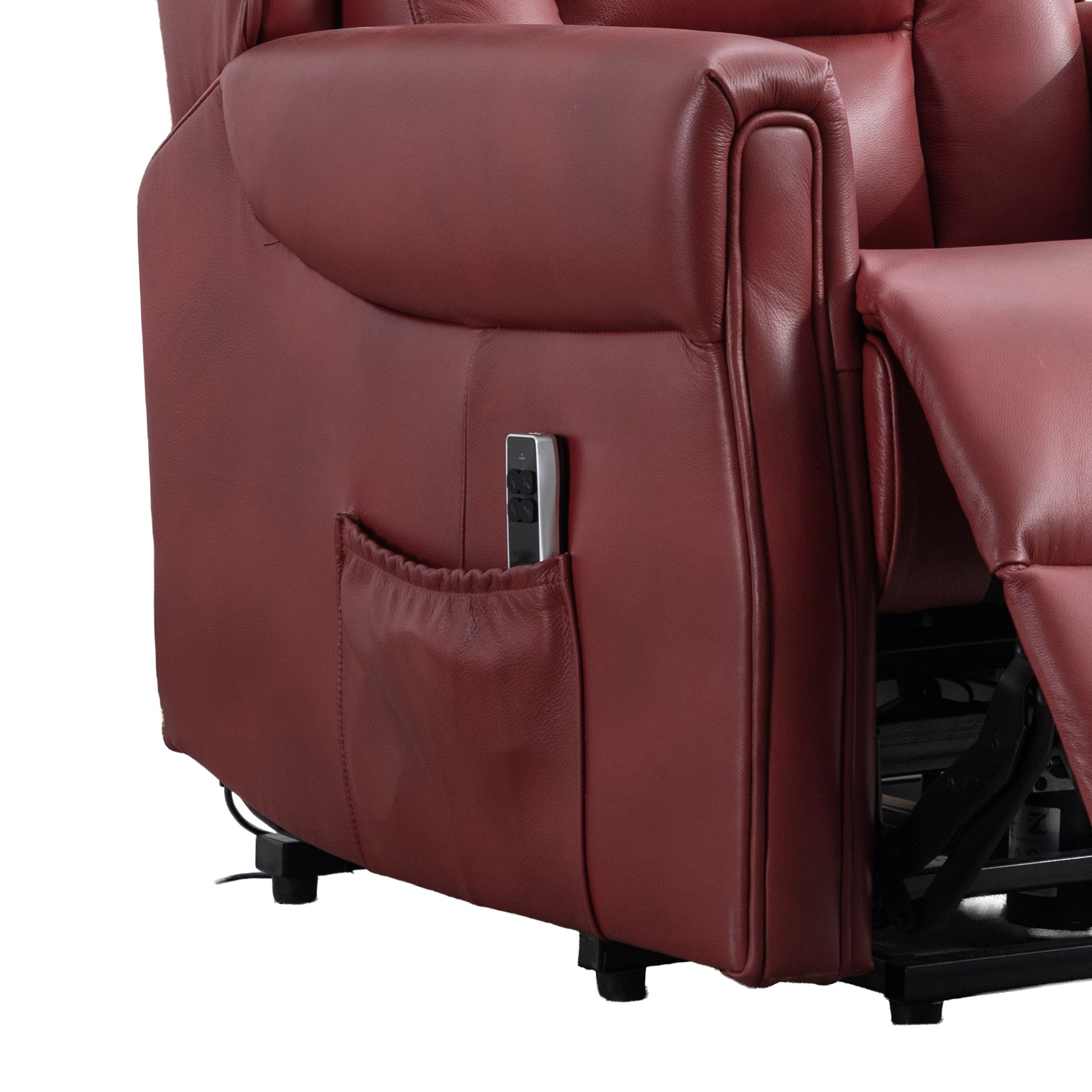 Sandringham Dual Motor Lift & Tilt Electric Recliner - Burgundy Leather