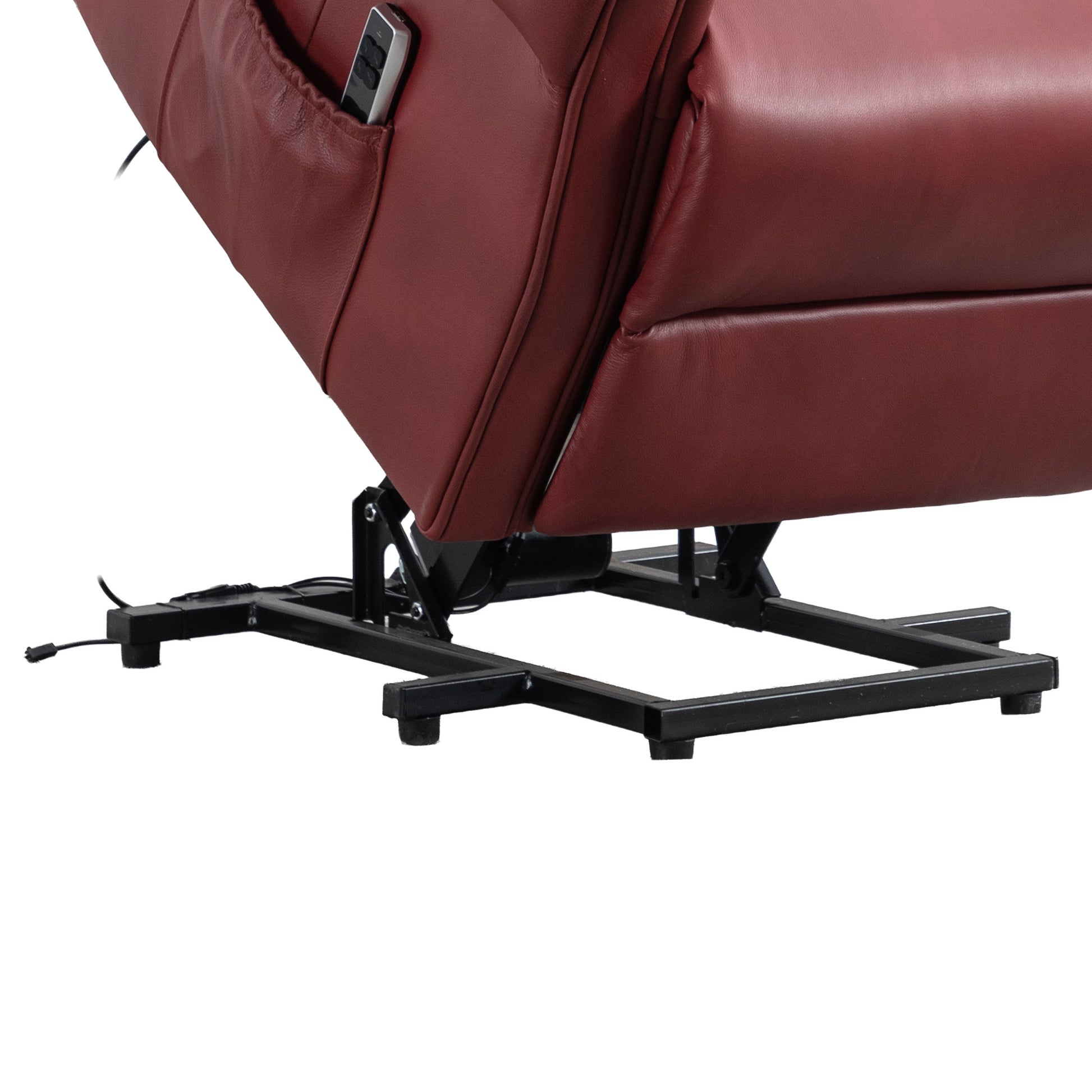 Sandringham Dual Motor Lift & Tilt Electric Recliner - Burgundy Leather
