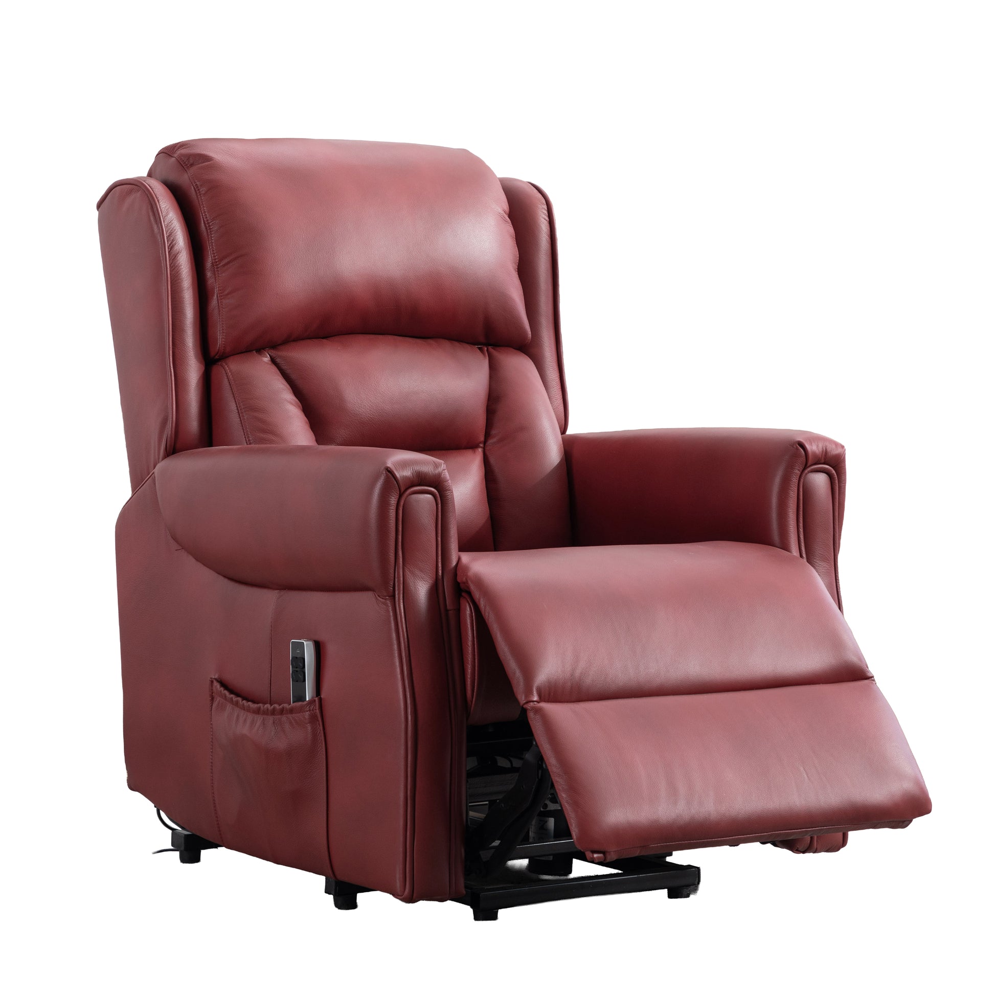 Sandringham Dual Motor Lift & Tilt Electric Recliner - Burgundy Leather