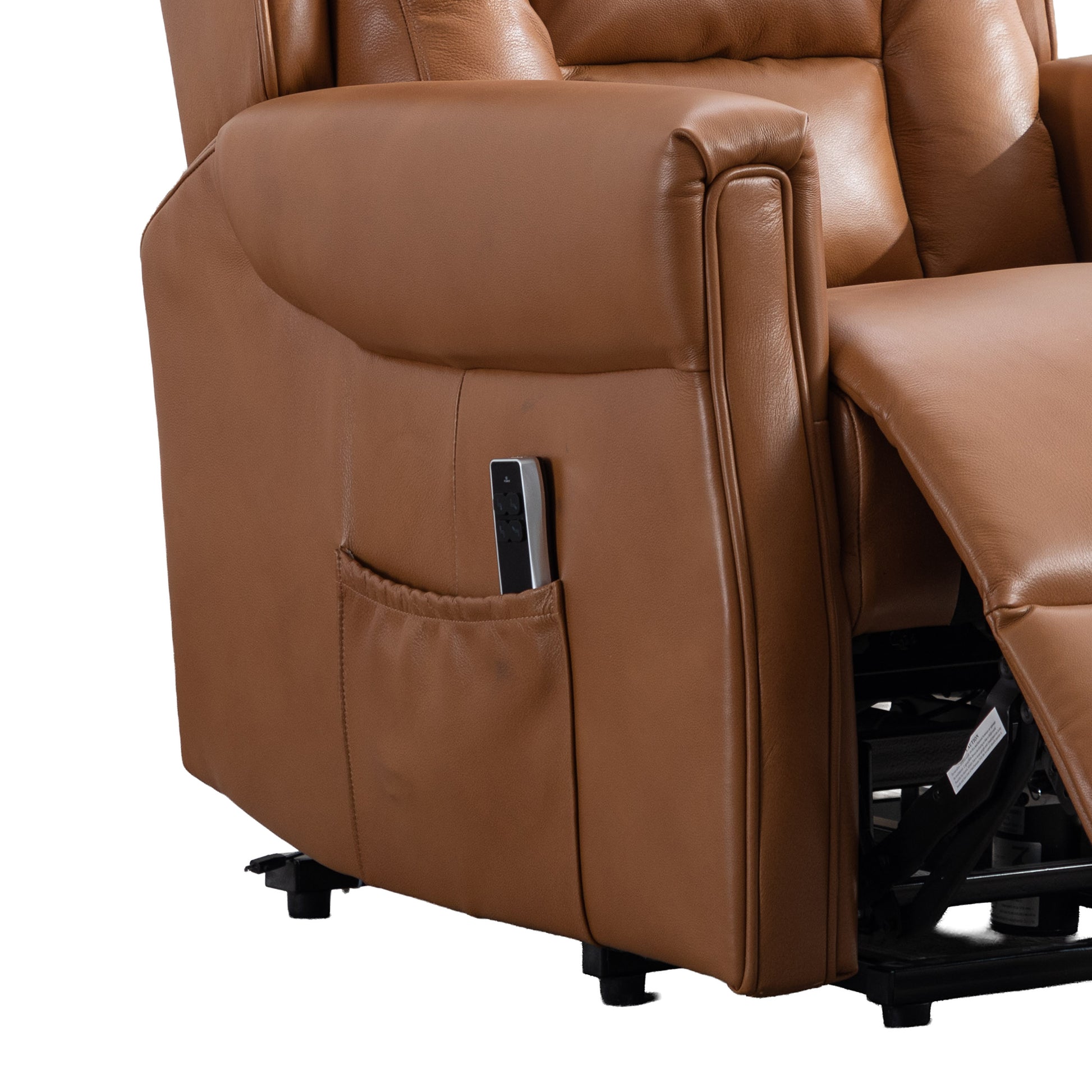 Sandringham Dual Motor Lift & Tilt Electric Recliner - Camel Leather