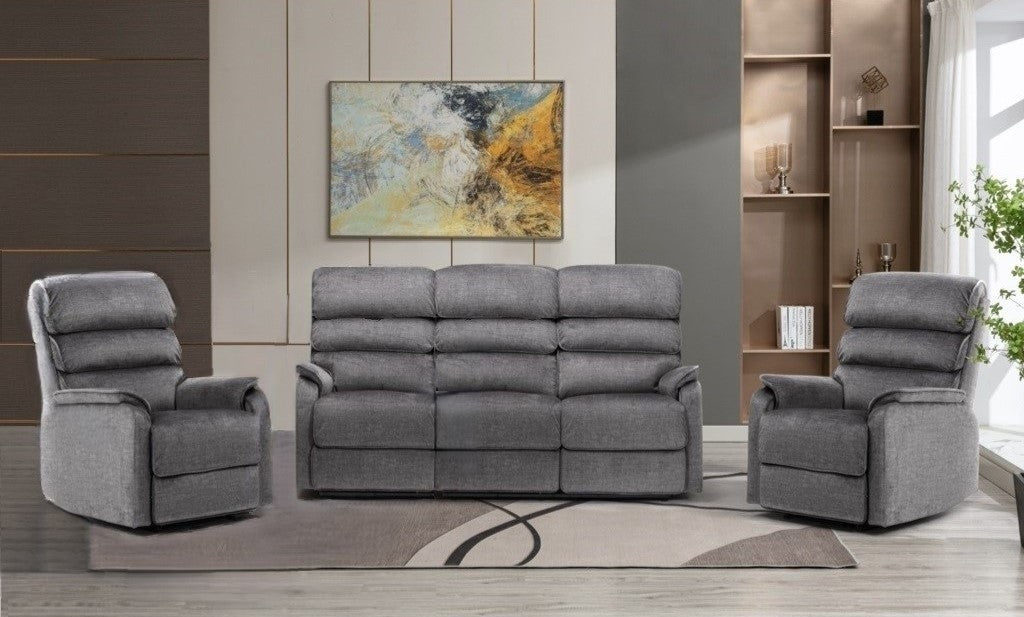 Savoy 3+1+1 Sofa Suite Electric- Grey Fabric