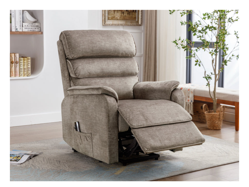 Savoy Electric Lift & Tilt Dual Motor Chair -Taupe