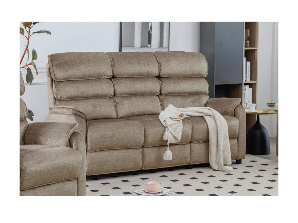 Savoy 3 Seater Fixed- Taupe