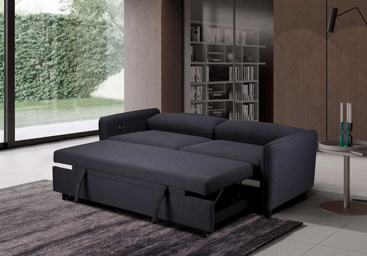 Sheila Dark Grey Sofabed - with Built-In USB Port