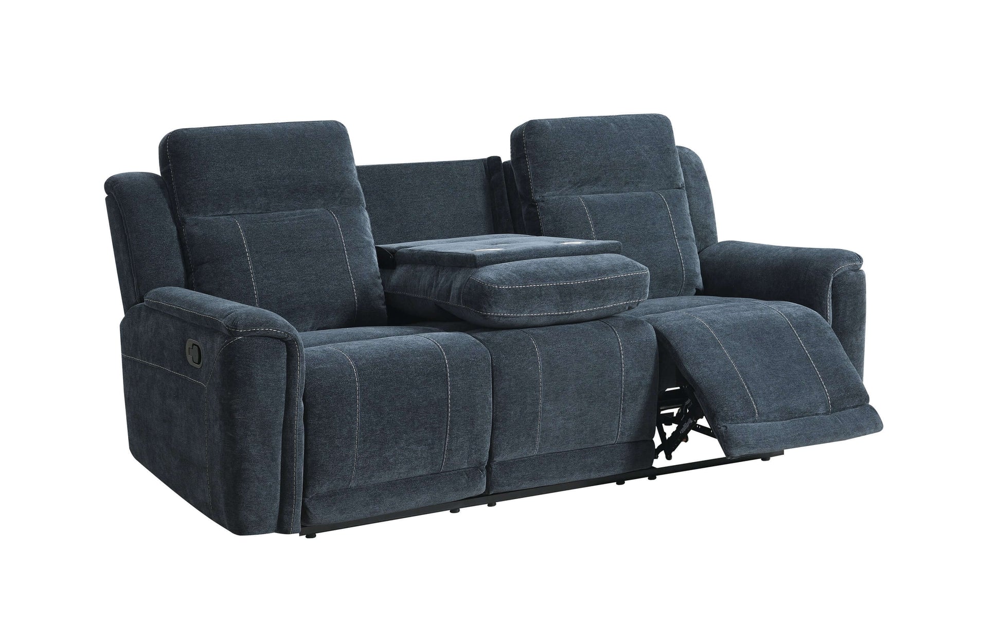 Somerton Manual Reclining 3 Seater Sofa - Dark Grey Fabric