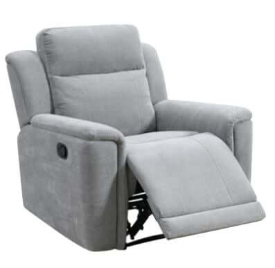 Somerton Manual Reclining Armchair - Light Grey Fabric