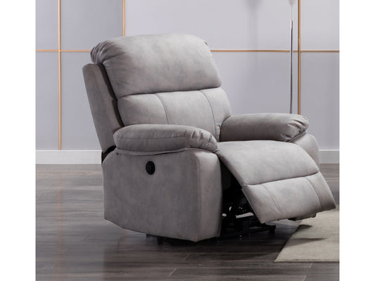 Stretford Electric Recliner Chair - Light Grey