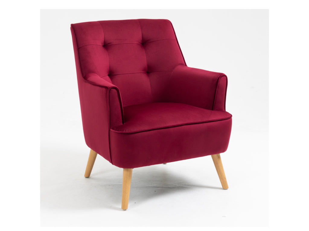 Tara Accent Chair - Dark Crimson