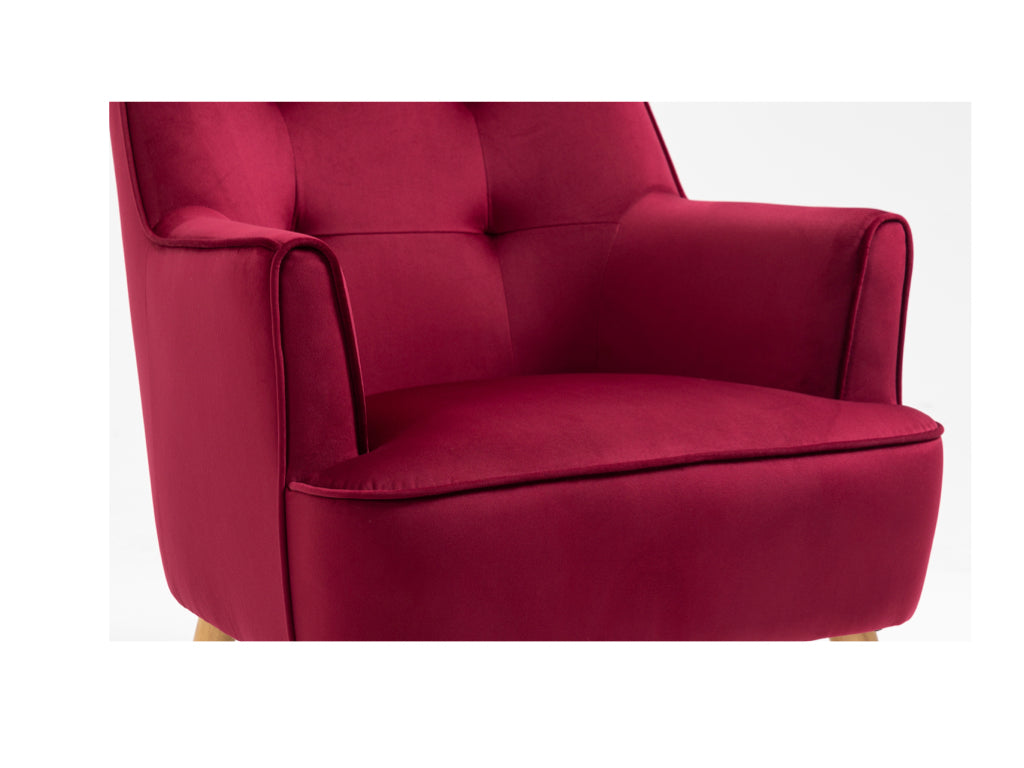 Tara Accent Chair - Dark Crimson