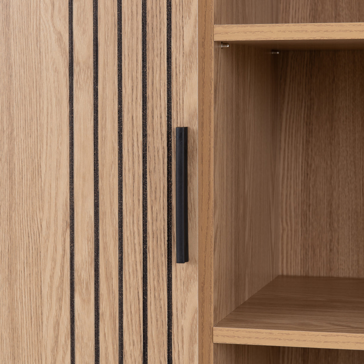 Tessa 1 Door Bookcase Unit - Natural Oak Effect